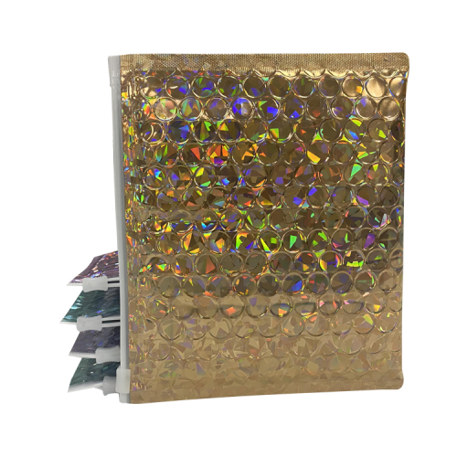 Lyxig metallisk glamour holografisk hållbar mailer ziplock