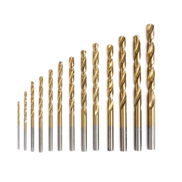 Conjunto de broca de manejo recto de acero inoxidable de 13 piezas 1.5-6.5 mm de taladro de alta velocidad