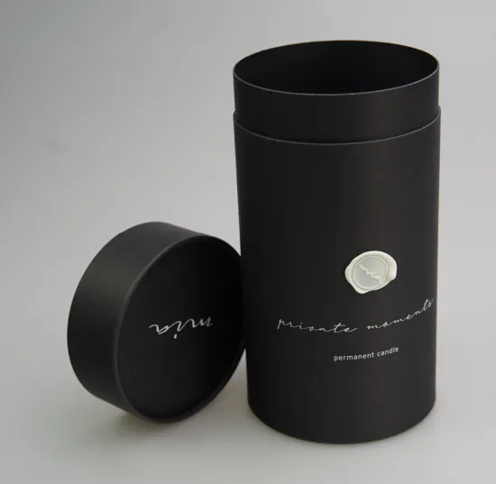 Biodegradable recycled kraft paper cylinder candle boxes
