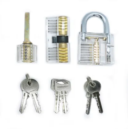 Transparent Lock Cylinder Practice Padlock for Locksmith Supplies