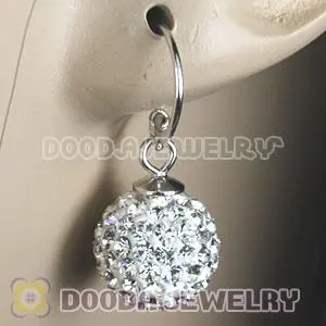 10mm Swarovski Crystal Shamballa Hoop Earrings Wholesale 