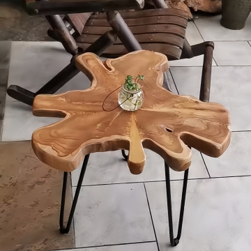 Modern Wooden Irregular Shape Coffee Table with Legs - Hot Selling Living Room Furniture