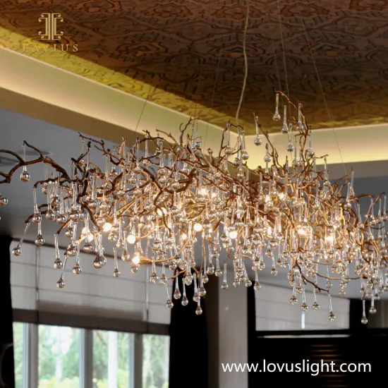 Hotel banquet hall custom chandelier Large crystal creative custom chandelier