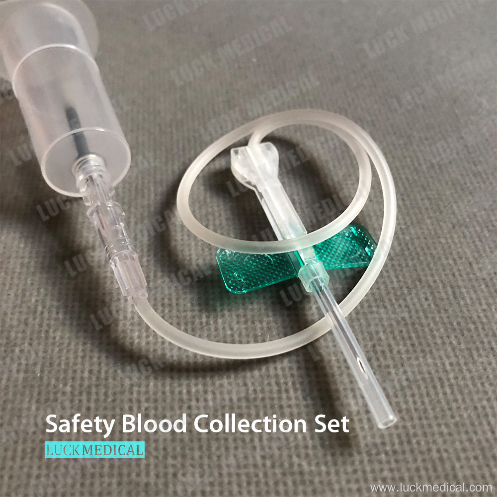 Safety Needle Setwith Holder for Blood Collection