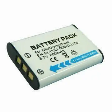 Digital Camera Battery for Pentax DLI78/EL11/60B, with 680mAh Capacity