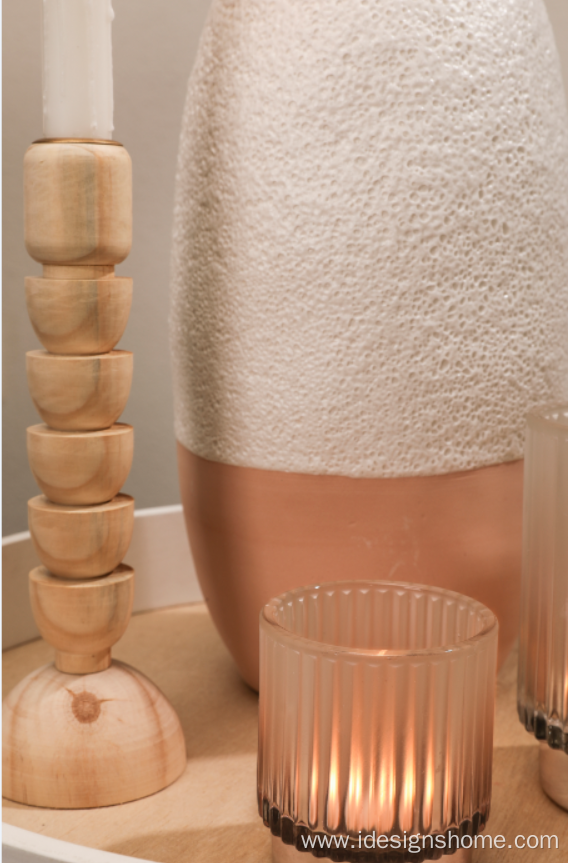 Nature Wood Candle Holder For Decoration
