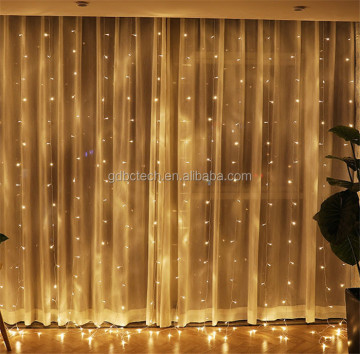 Outdoor commercial String Christmas Electric Decorative Background 900 Led Multi Effect 3mx9m Curtain Lights