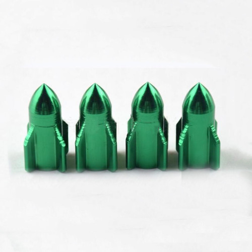 Colorful rocket shaped dust cap valve cover