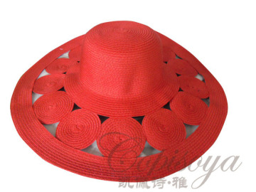2014 fashional paper braid summer caps with hollow out