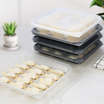 Custom Compartment Disposable RPP/PP Plastic Frozen Food Containers & Dumpling Packaging Trays