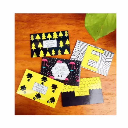 Wholesale Paper Envelop Small Polish Rags Microfiber Cleaning Cloth Jewelry Silver Clean Wholesale Clothing Polish