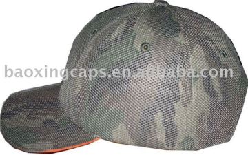 deluxe camouflage cotton&mesh cap with sandwich bill