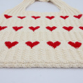 Custom Cute Stylish Heart Crochet Tote Bag