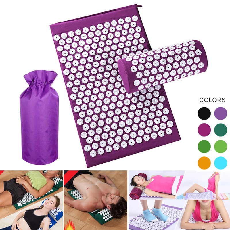 Acupressure Massage Cushion Mat with Pillow for Stress Pain Tension Relief Relax SAL99