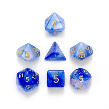 Plastic Polyhedral D20 DND Dice Set for Farkle and Classic Dice Games