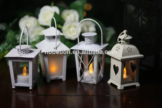 antique metal lantern with led candle outdoor decorative metal latnern