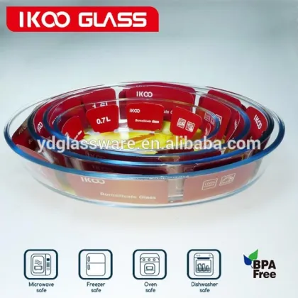 Microwave oven safe glass baking pan baking dish