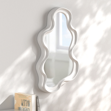 ABS Material Wavy Cloud Irregular Mirror for Bedroom and Living Room Decor