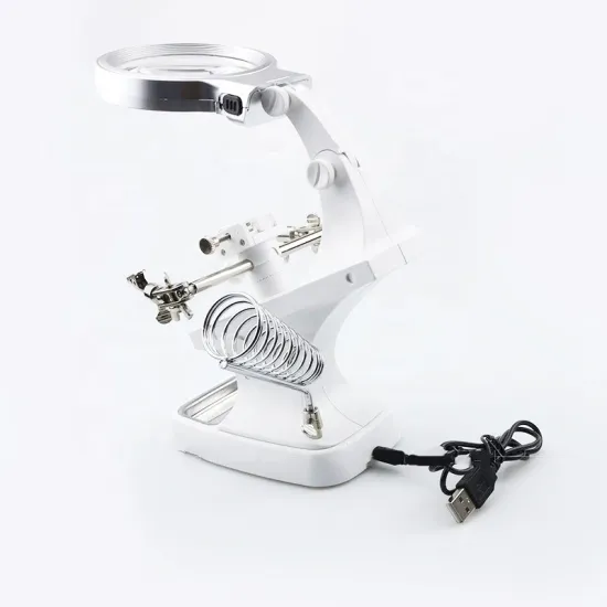 High Quality Soldering Repair Tool with 3X/4.5X LED Magnifying Glass & Alligator Clip Holder