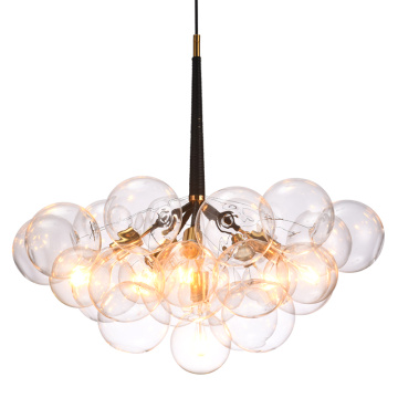 LEDER Clear Glass Flower Chandelier