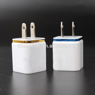 Portable wall charger two USB port travel charger