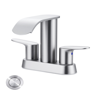 Nickel Vanity Faucets with Pop-up Drain: Sanitary Ware Wash Basin Taps
