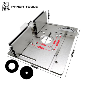 Mini Wood Router Table Insert Plate with Miter Gauge and Fence for Electric Engraving Machine