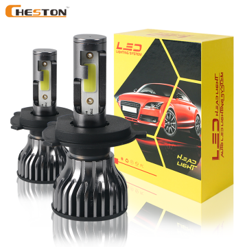 High Power 24W LED -Auto -Scheinwerfer 2000k H4 H13 H11 9004 9007 COB -Scheinwerfer
