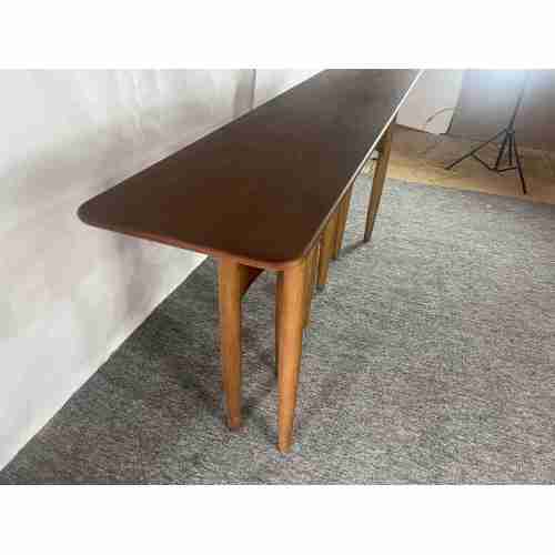 Vintage Entry Mid Century Solid Wood Console Table