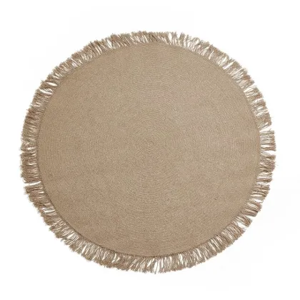 Big Round Braided camel wool tent carpet