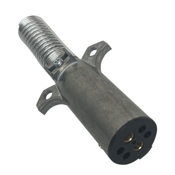 Zinc Heavy Duty 2P Trailer Plug with Spring Connector Adapter for Auto