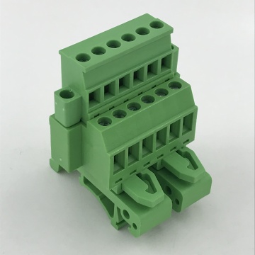 din rail mounted with flange pluggable terminal block
