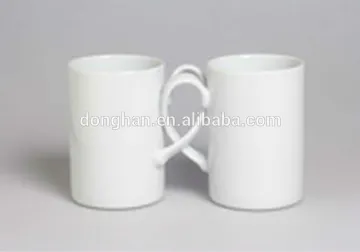 hand-in-hand ceramic decorative mug,white ceramic mug
