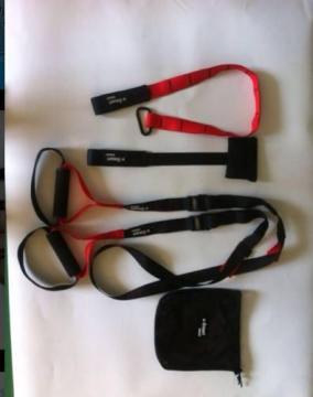 Red+Black TRX Suspension Trainer and Door Anchor with TRX All Body Xpress Workout