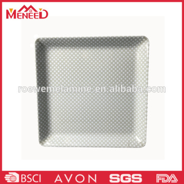 Square shape free samples hotel use white serving plate