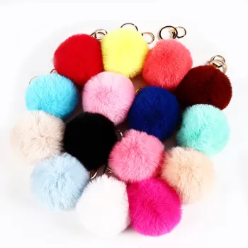 Fur Ball Puffball Designs: Adorable Faux Fur Pom Pom Tail Keychains and Cute Accessories