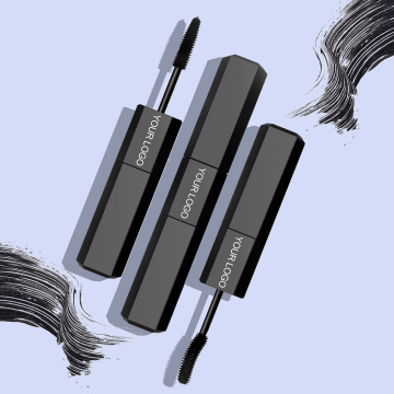 Heißer Verkauf doppelköpfiger schwarzer wasserdichte 4D Seidenfaser Mascara