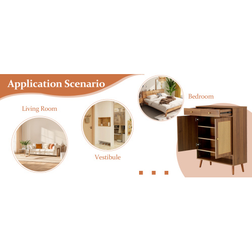 Space Saving Shoe Cabinet with Extra Storage Compartments