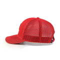 Cappello per camionista rosso riciclato Mesh completo