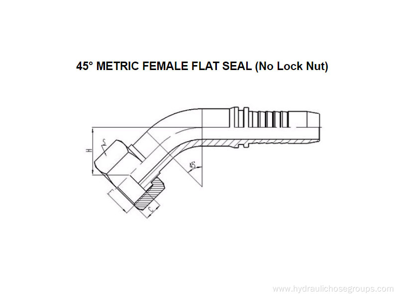 45° Metric Female Flat Seal 20241-T