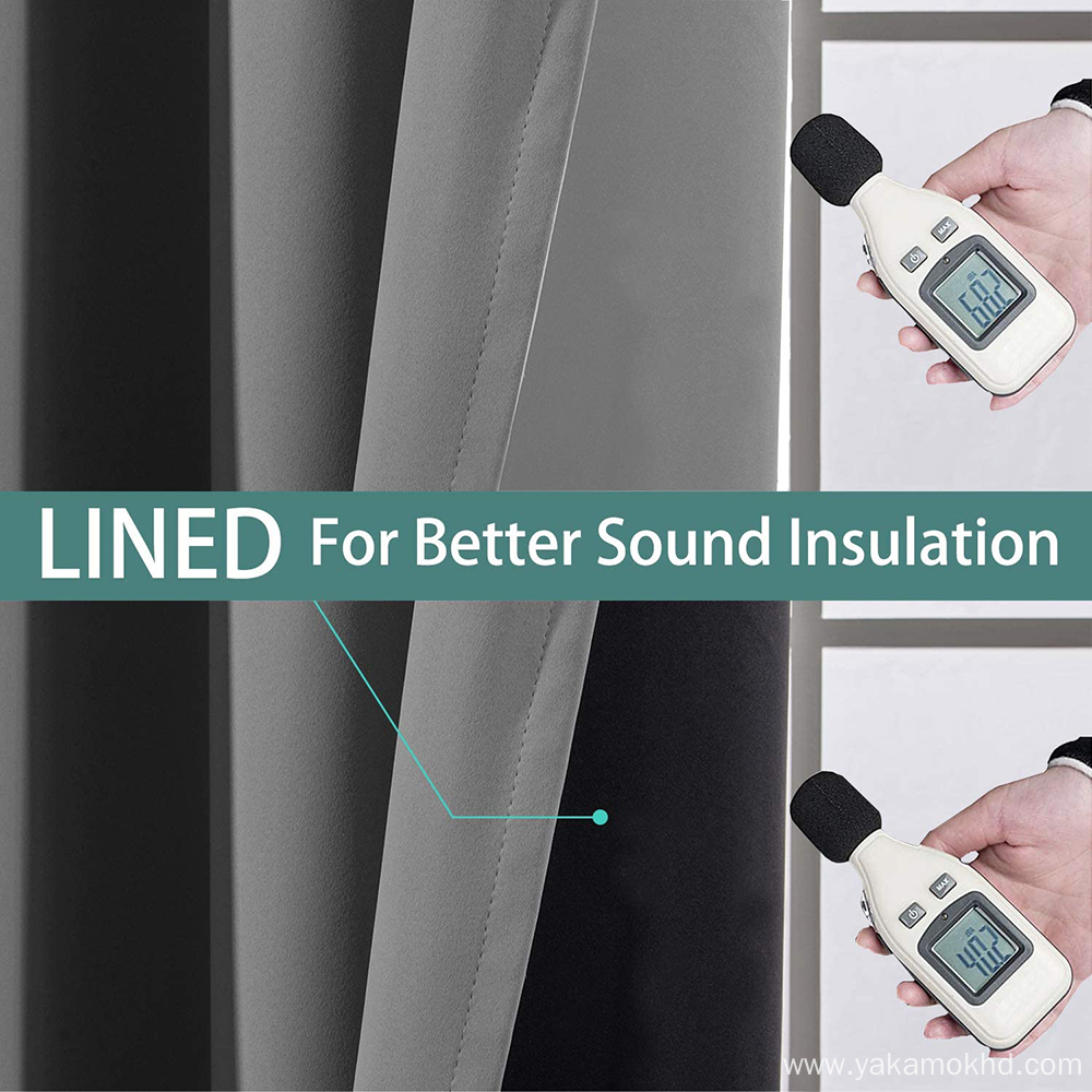 Grey Full Shading Curtain for Patio Door