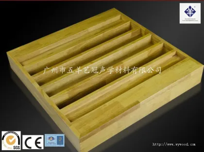 Wooden acoustical diffuser panel in Guangzhou manufactuer