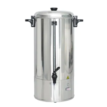 Commercial Stainless Steel Percolator Coffee Maker & Hot Water Boiler Urn for Catering