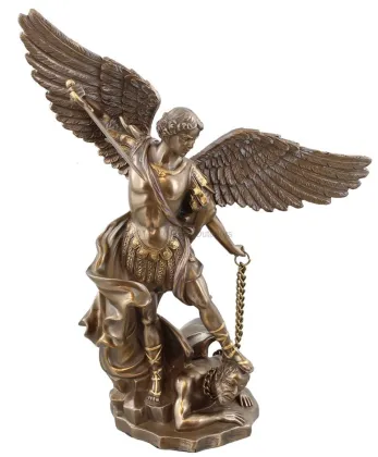 outdoor garden decoration metal bronze st michael statue