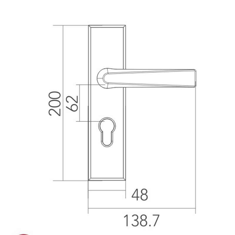 Stainless steel door lock 