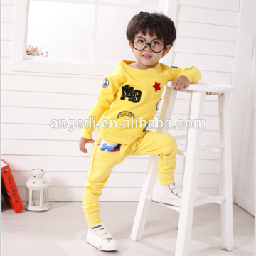 Bright yellow kids cotton autumn apparel