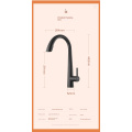 Single-Hole Pull Down Matte Black Kitchen Mixer Faucet