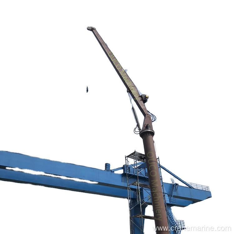 Customized 1.3T9.1M Marine Crane with Stiff Boom for Ship Deck