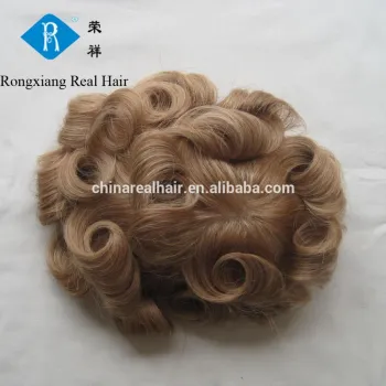Cheap wholesale discount factory price 100% human hair curly toupee