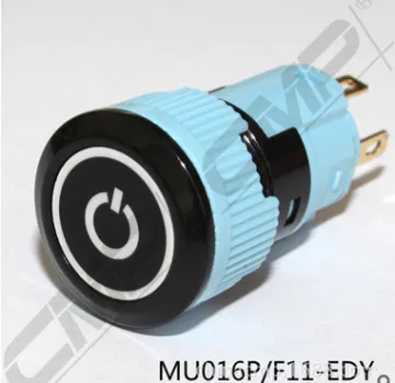 Black housing power illuminated 16mm CMP plastic push button switch ip67